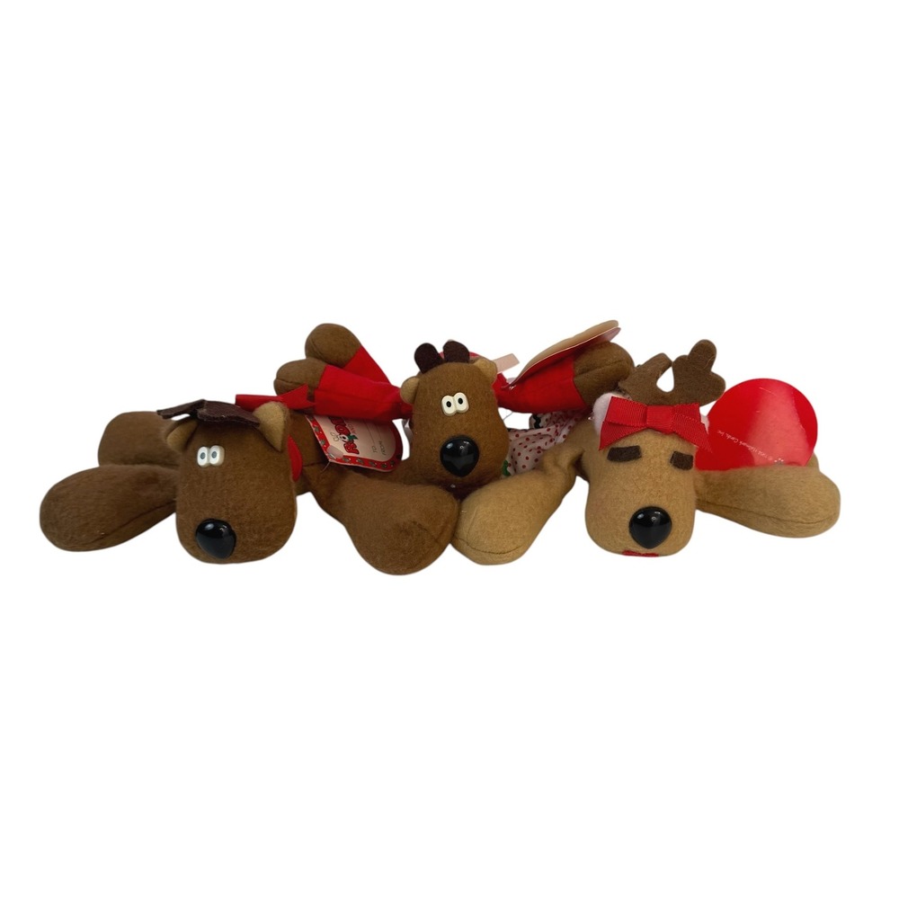 Burger King Rodney Randy Rhonda Plush Set of 3 Brown Reindeer w/tags